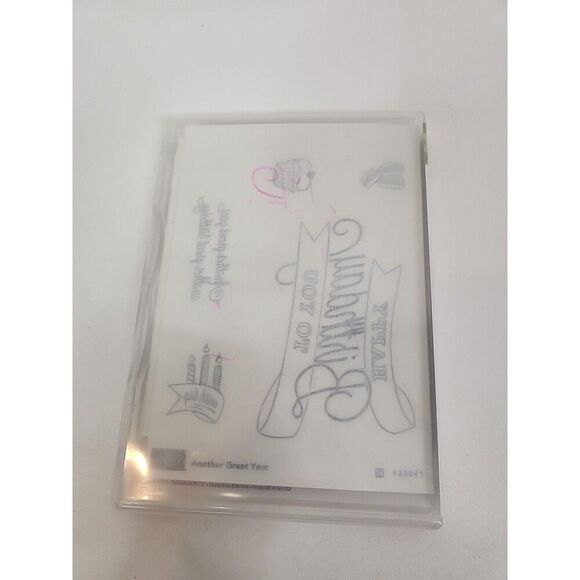 Stampin' Up! Stamp Set ANOTHER GREAT YEAR Set of 5 Stamps 133041 Birthday Banner - Picture 2 of 4